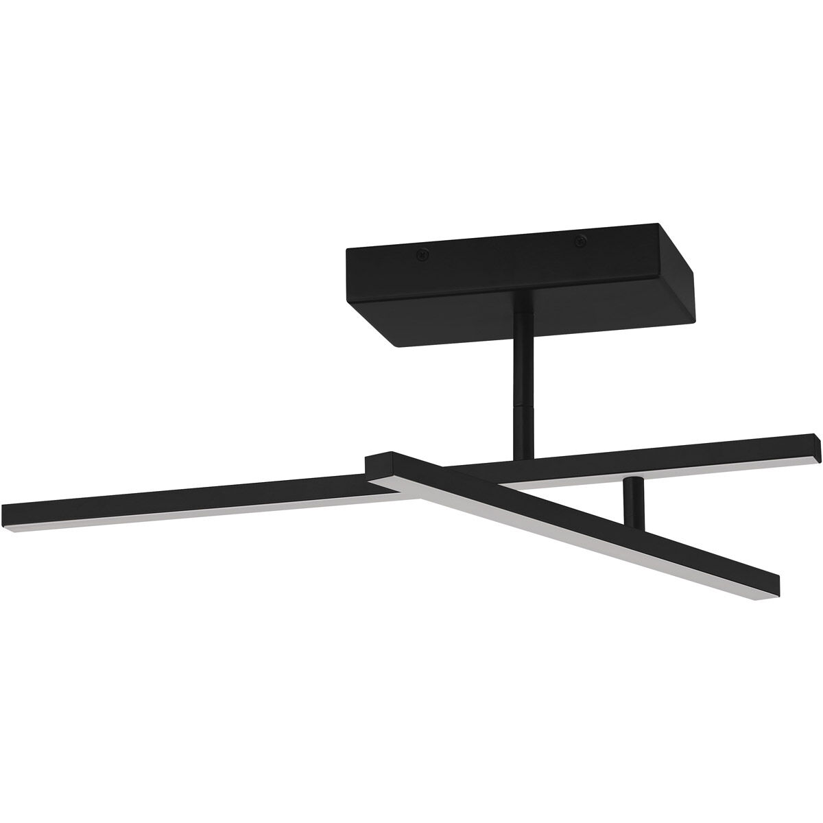 Duo LED 4.75 inch Matte Black Semi-Flush Mount Ceiling Light